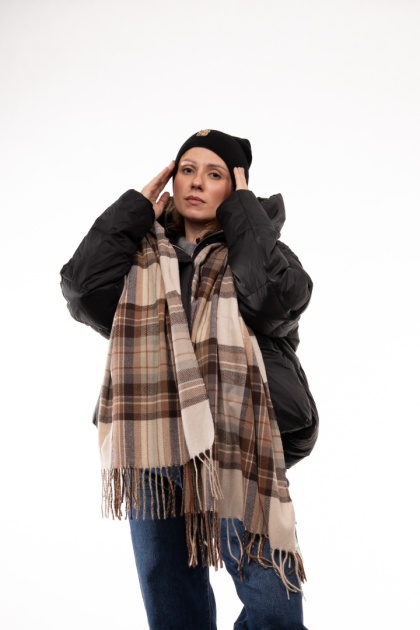 Czapka beanie 50% wełna 50% kaszmir ZUZU THE HAT - Czarna