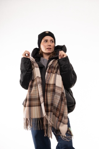 Czapka beanie 50% wełna 50% kaszmir ZUZU THE HAT - Czarna