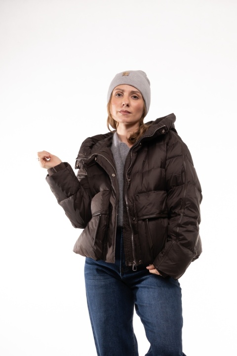 Czapka beanie 50% wełna 50% kaszmir ZUZU THE HAT - Szara