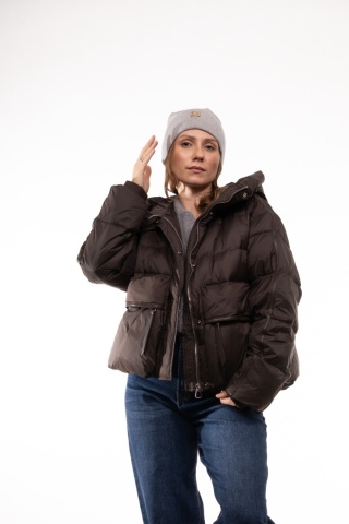 Czapka beanie 50% wełna 50% kaszmir ZUZU THE HAT - Szara
