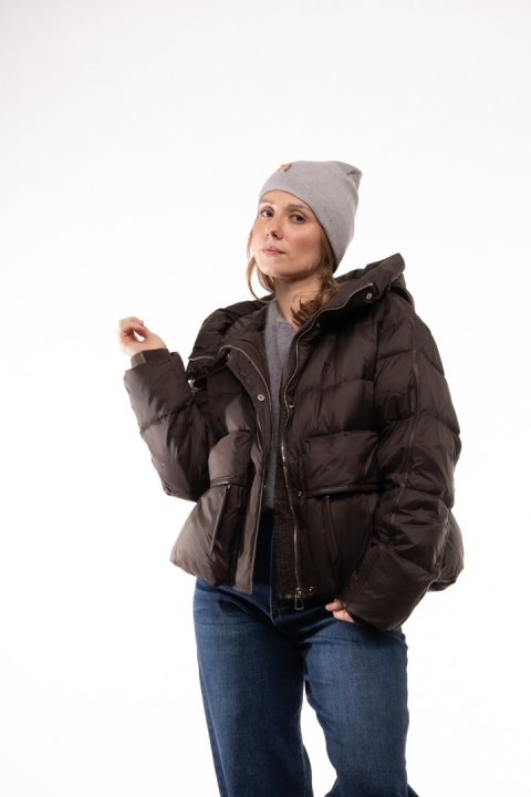 Czapka beanie 50% wełna 50% kaszmir ZUZU THE HAT - Szara