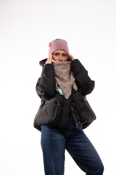 Czapka beanie 50% wełna 50% kaszmir ZUZU THE HAT - Wrzos