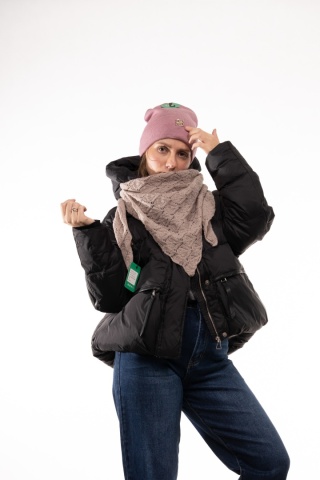 Czapka beanie 50% wełna 50% kaszmir ZUZU THE HAT - Wrzos