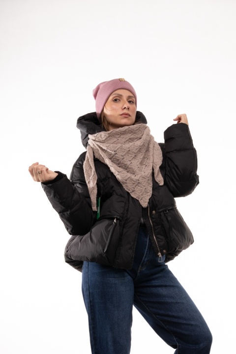 Czapka beanie 50% wełna 50% kaszmir ZUZU THE HAT - Wrzos