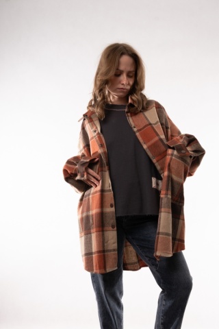 Flanelowa koszula w kratę oversize JOY MC