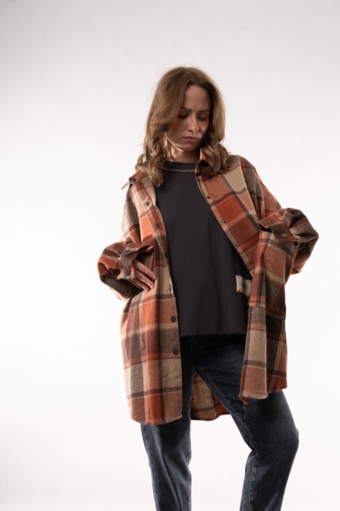 Flanelowa koszula w kratę oversize JOY MC