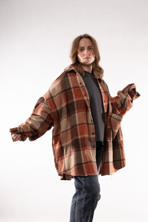 Flanelowa koszula w kratę oversize JOY MC