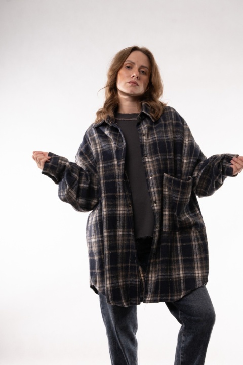 Flanelowa koszula w kratę oversize JOY MC