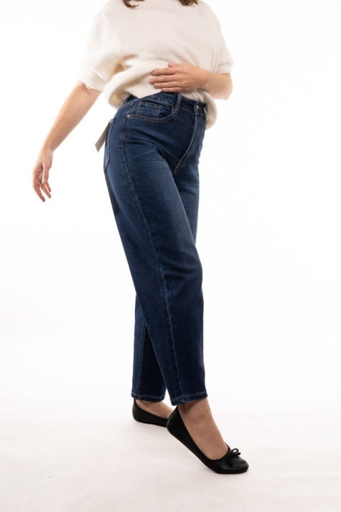Niebieskie jeansy damskie Balloon Fit M'SARA - HY025SK257-2
