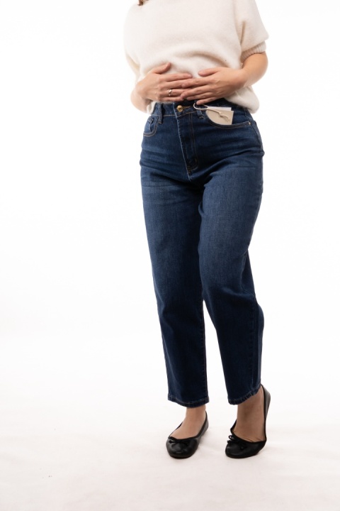 Niebieskie jeansy damskie Balloon Fit M'SARA - HY025SK257-2