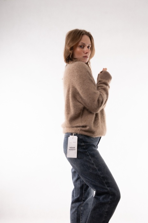Wełniany półgolf z kaszmirem Cashmere Blend Fango