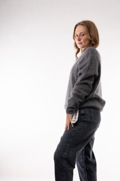 Wełniany półgolf z kaszmirem Cashmere Blend Szary