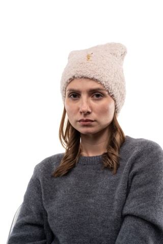 Czapka bouclé baranek ZUZU THE HAT DZ26-4CZ01 - Beż