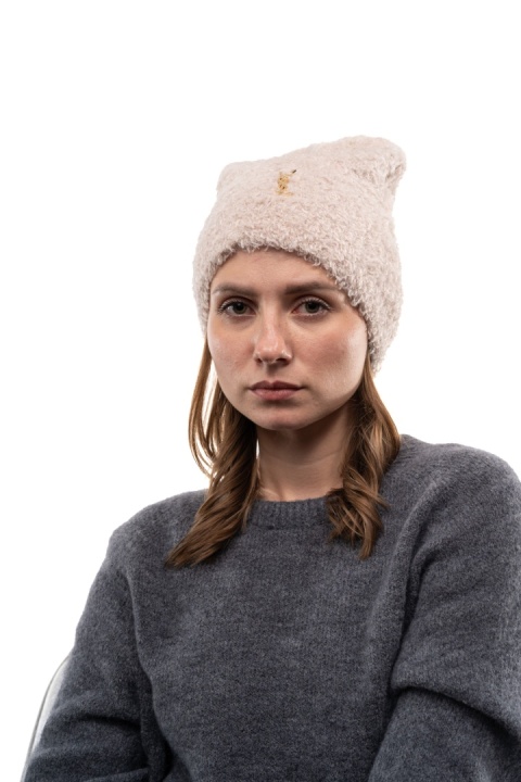 Czapka bouclé baranek ZUZU THE HAT DZ26-4CZ01 - Beż