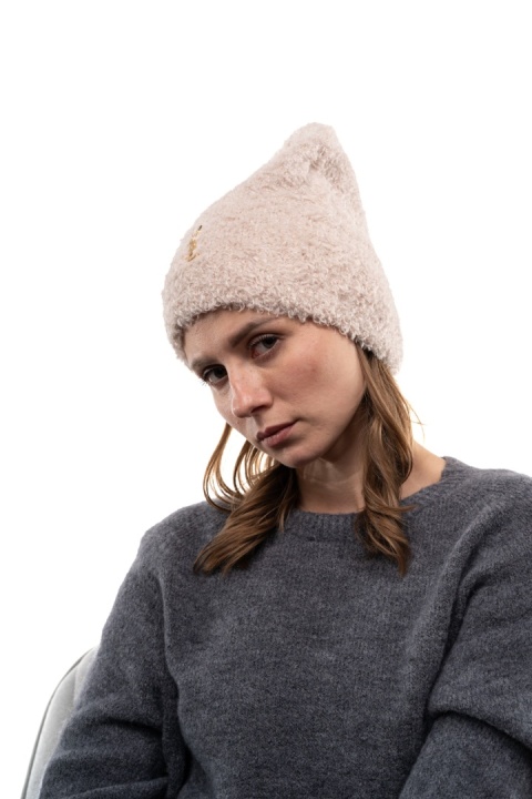 Czapka bouclé baranek ZUZU THE HAT DZ26-4CZ01 - Beż