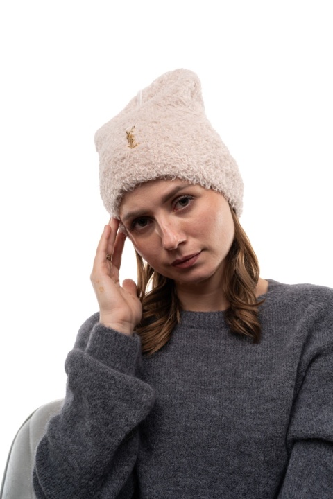 Czapka bouclé baranek ZUZU THE HAT DZ26-4CZ01 - Beż