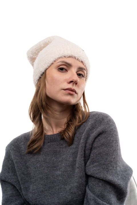 Czapka bouclé baranek ZUZU THE HAT DZ26-4CZ01 - Śmietanka