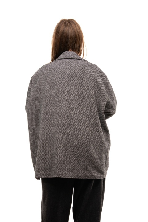 Elegancka damska marynarka oversize DESERVE ART.0759 - Grafit