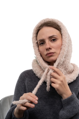 Kaptur kominiarka bouclé baklawa ZUZU THE HAT DZ26-6CZ06 - Beż