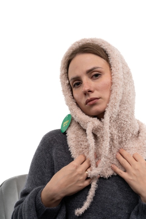 Kaptur kominiarka bouclé baklawa ZUZU THE HAT DZ26-6CZ06 - Beż