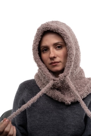 Kaptur kominiarka bouclé baklawa ZUZU THE HAT DZ26-6CZ06 - Fango