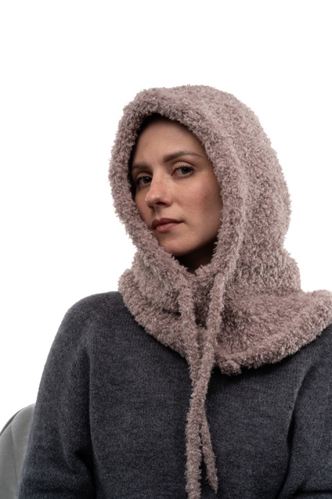 Kaptur kominiarka bouclé baklawa ZUZU THE HAT DZ26-6CZ06 - Fango