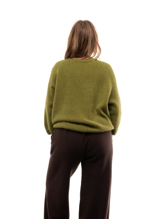 Luksusowy sweter z Baby Suri Alpaca Toscana 39 - Limonka