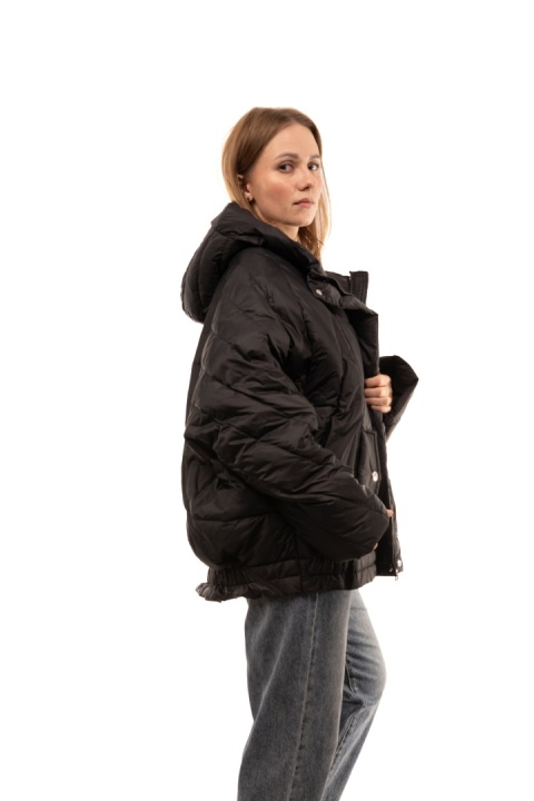 Puchowa kurtka oversize z puchem kaczym - Czarna
