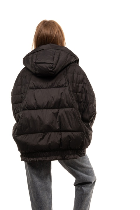Puchowa kurtka oversize z puchem kaczym - Czarna