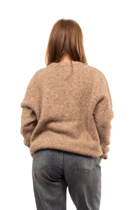 Puszysty sweter z alpaką i wiskozą MANÔSQUE - Beż