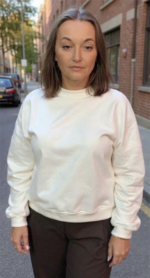 Bluza Basic Lenoshka Beżowa Bluza Basic Lenoshka Beżowa