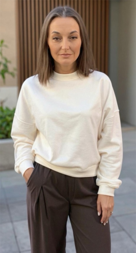 Bluza Basic Lenoshka Beżowa Bluza Basic Lenoshka Beżowa