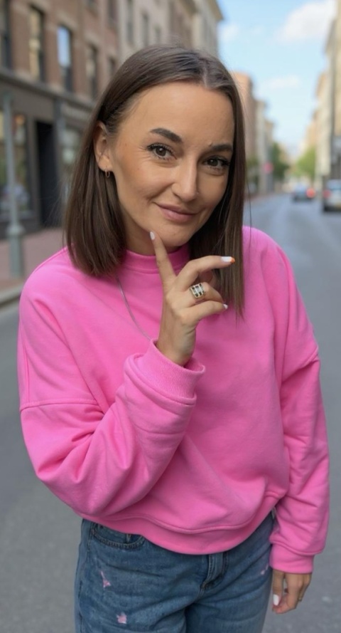 Bluza Basic Lenoshka Dark Pink Bluza Basic Lenoshka Dark Pink