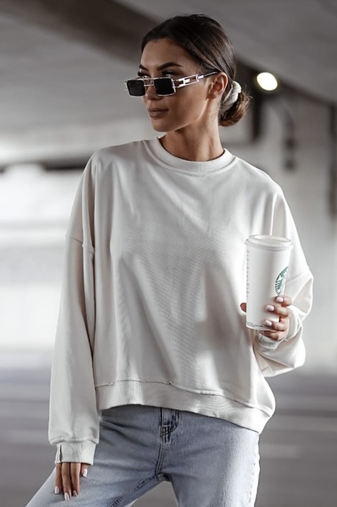 Bluza Basic Lenoshka Kokos Bluza Basic Lenoshka Kokos