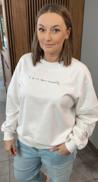 Bluza NOODA “Prosecco made me do it” Ecru