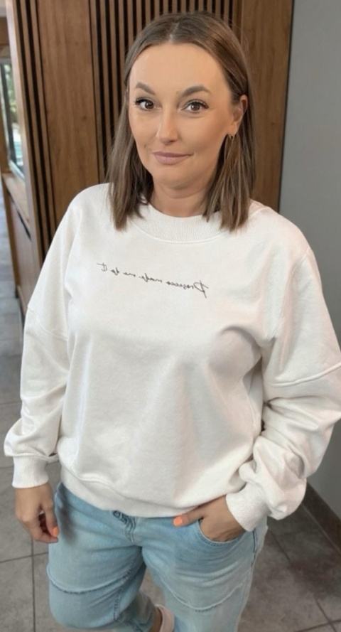 Bluza NOODA “Prosecco made me do it” Ecru Bluza NOODA “Prosecco made me do it” Ecru