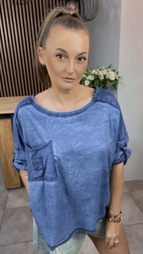 Bluzka MU MU - Niebieska Bluzka MU MU - Niebieska