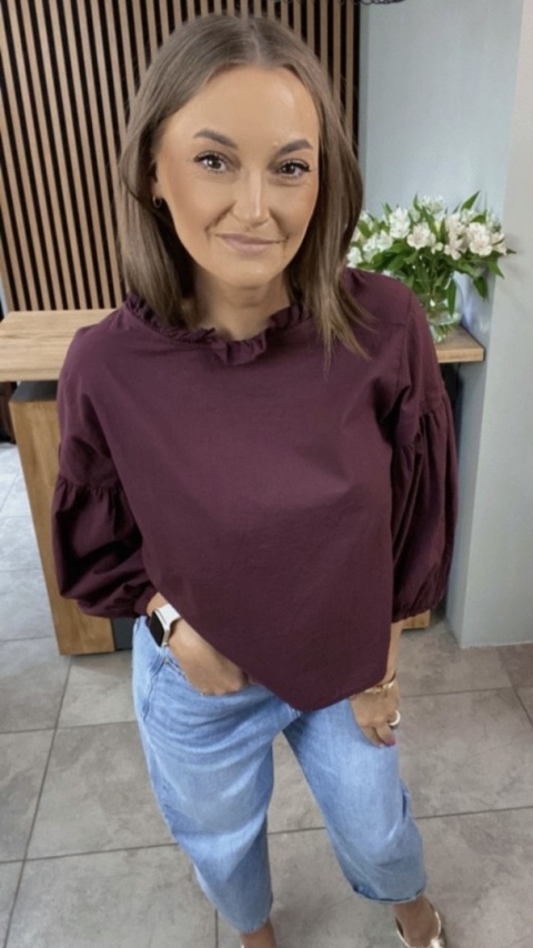 Bluzka bufka Wendykei - Ciemny Burgund Bluzka bufka Wendykei - Ciemny Burgund