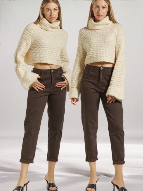 Jeansy 3D Denim – Czekolada