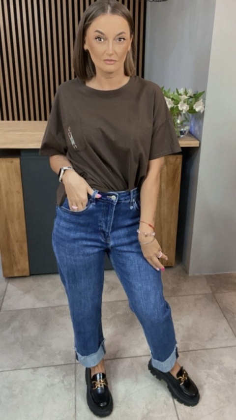 Jeansy Wiya Denim Days Mom fit podwinięte mankiety Jeansy Wiya Denim Days Mom fit podwinięte mankiety