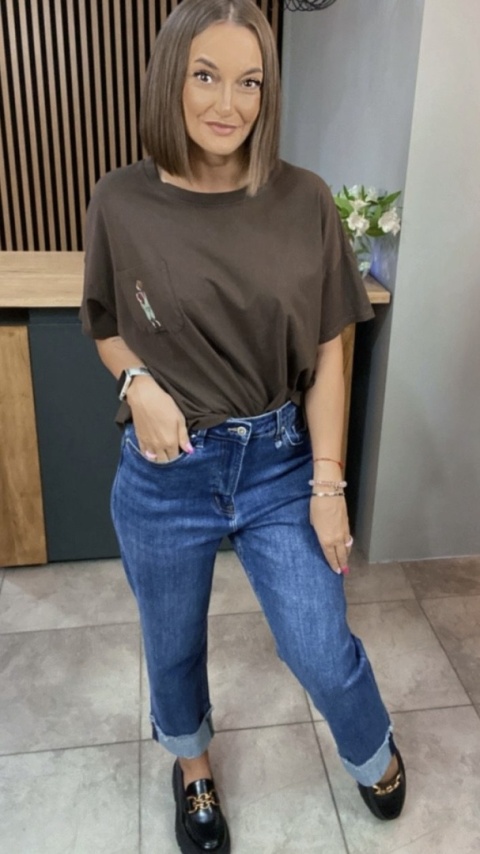 Jeansy Wiya Denim Days Mom fit podwinięte mankiety Jeansy Wiya Denim Days Mom fit podwinięte mankiety