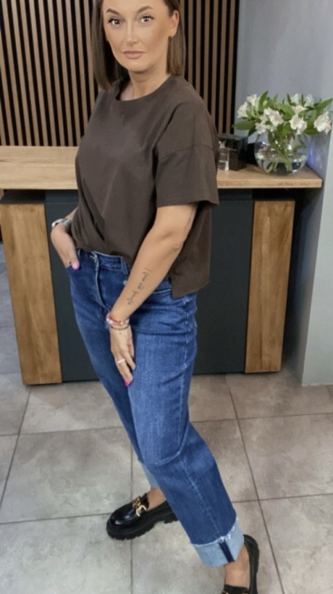 Jeansy Wiya Denim Days Mom fit podwinięte mankiety Jeansy Wiya Denim Days Mom fit podwinięte mankiety