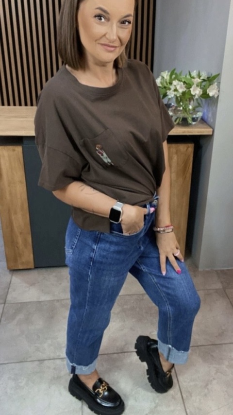 Jeansy Wiya Denim Days Mom fit podwinięte mankiety Jeansy Wiya Denim Days Mom fit podwinięte mankiety