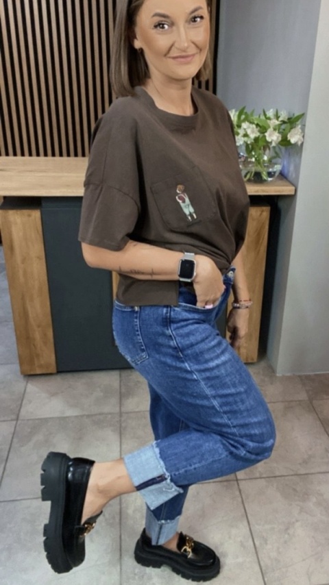 Jeansy Wiya Denim Days Mom fit podwinięte mankiety Jeansy Wiya Denim Days Mom fit podwinięte mankiety