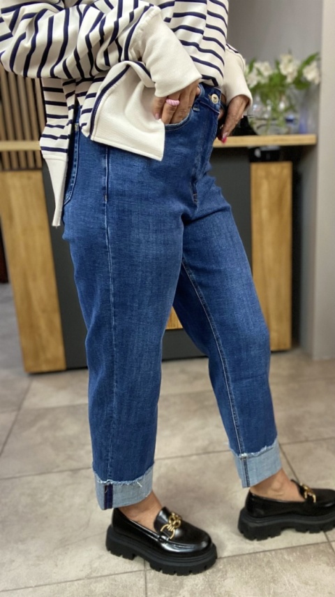 Jeansy Wiya Denim Days Mom fit podwinięte mankiety Jeansy Wiya Denim Days Mom fit podwinięte mankiety
