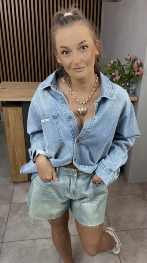 Koszula Jeansowa Fashion Feng Feng