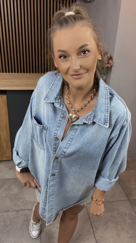 Koszula Jeansowa Fashion Feng Feng