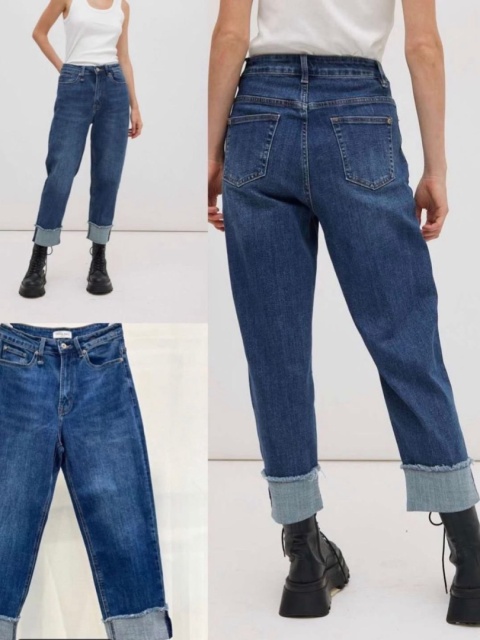 Jeansy Wiya Denim Days Mom fit podwinięte mankiety Jeansy Wiya Denim Days Mom fit podwinięte mankiety
