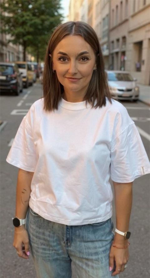 T-shirt Basic Lenoshka Biały