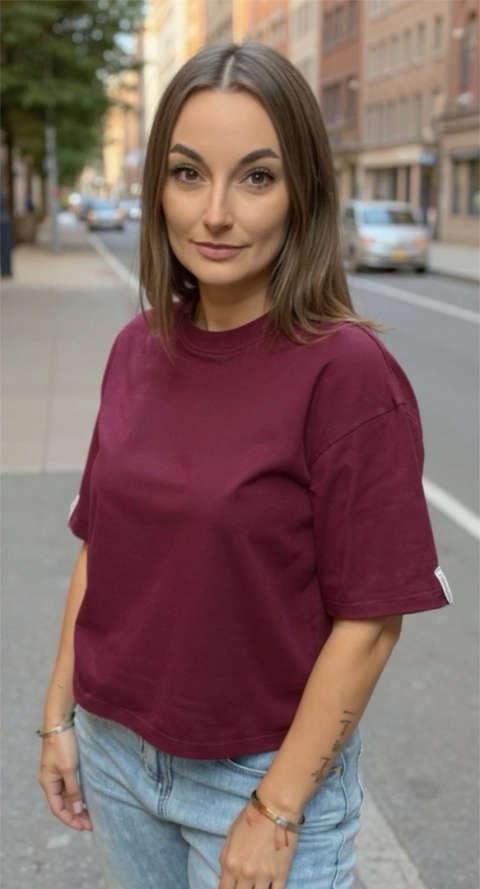 T-shirt Basic Lenoshka Bordo